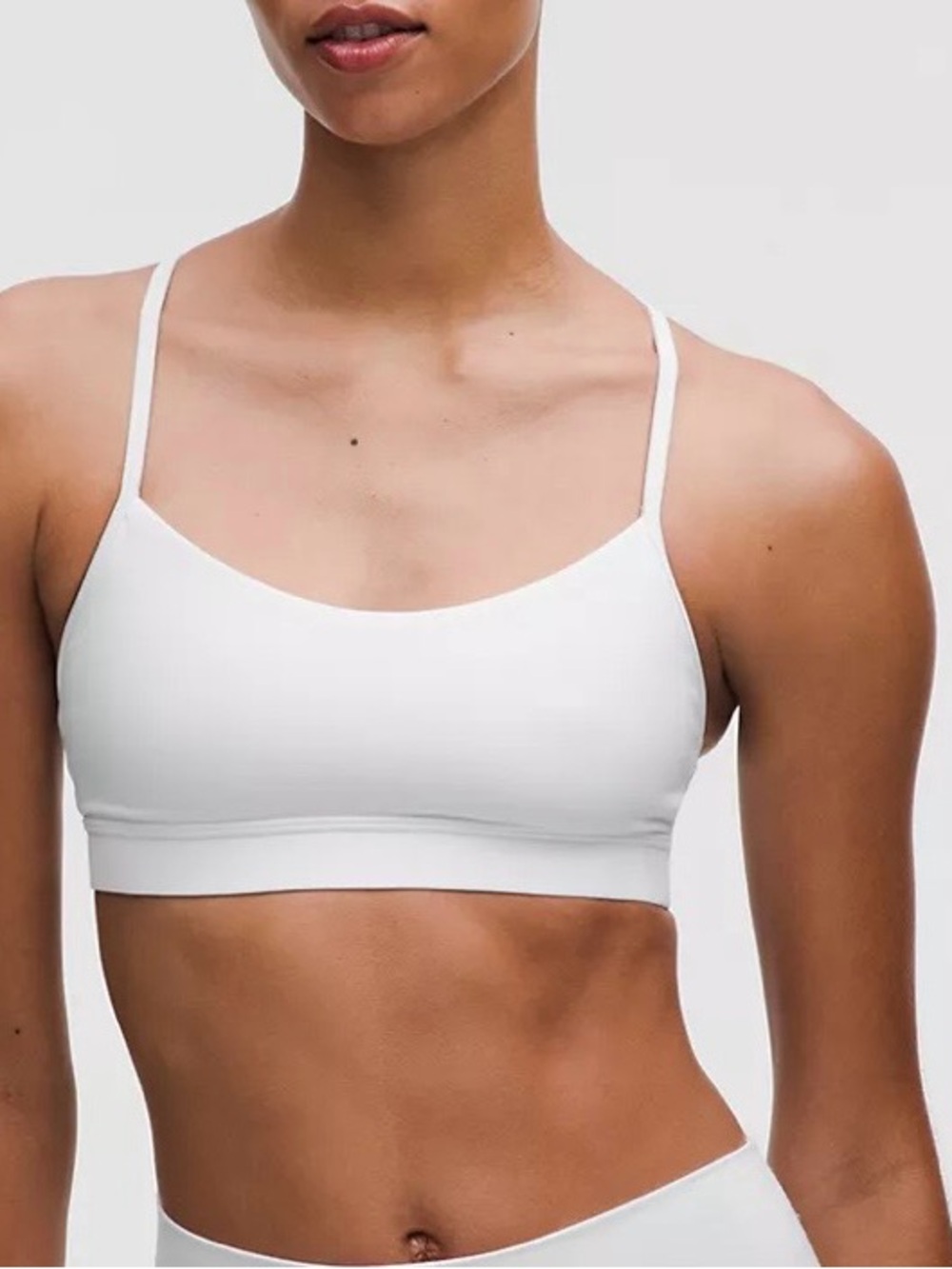 lululemon athletica White Scoop-Neck Wireless Bralette